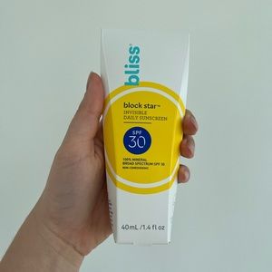 NEW☀️ BLISS  block star INVISIBLE DAILY SUNSCREEN. 40ml